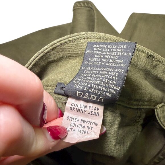 Hudson Jeans Collin Flap Skinny Jeans Ivy Green Size 31 NWT $189 - Picture 3 of 8